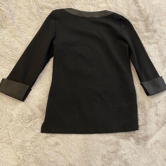 Chanel 3/4 sleeve black top, S - Picture 7 of 12